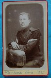 Fotografie tip CDV, Subofiter francez in uniforma de ceremonie,1885