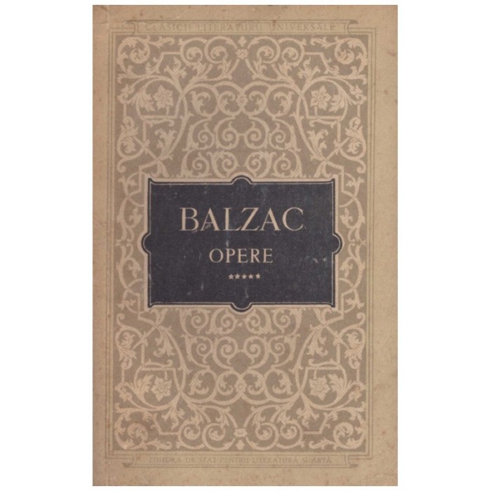 Honore de Balzac - Opere vol.V - 130002