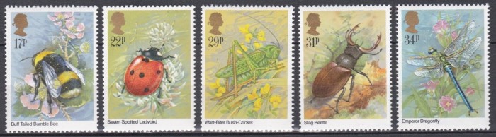 Marea Britanie 1985 - Insecte, MNH