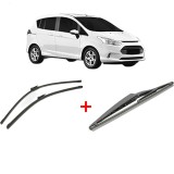 Cumpara ieftin Set 3 stergatoare FORD B-MAX Van (JK) din 2012, pentru parbriz si luneta fata si spate auto, Bosch Twin, din cauciuc siliconat rezistent, FORD