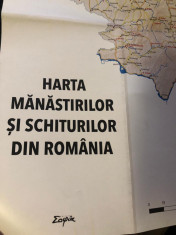 Harta manastirilor si schiturilor din Romania foto