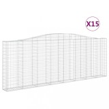 Cumpara ieftin Cosuri gabion arcuite 15 buc. 400x30x140/160 cm fier galvanizat