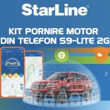 Kit pornire motor Skoda Fabia 2021+ cu control din telefon 2G, montaj inclus