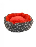 Culcus moale cu perna pentru caine pisica culoare roz 50 cm, AVEX