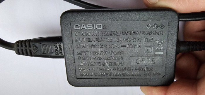 ALIMENTATOR CASIO AD C 52 G / 5,3 V - 650 mA la 240 v -110 v