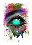 Cumpara ieftin Sticker decorativ, Ochi, Multicolor, 85 cm, 6355ST, Oem