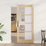 ușă glisantă cu set de accesorii &#039;ORKDAL&#039;Lemn Solid &amp; Sticlă