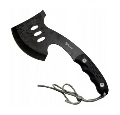 Toporisca de supravietuire Tomahawk Foxter, 26 cm, maner ergonomic, negru foto