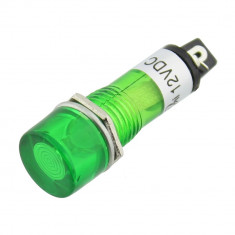 Indicator cu bec, 12V, 12x38mm, verde - 124797 foto