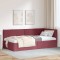 vidaXL Cadru de pat colțar cu headboard bordo 100 x 200 cm țesătură 42016474