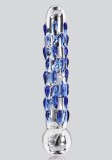 Cumpara ieftin Dildo Sticla Glass Worxx Diamond Dazzler 18cm Texturat Albastru Justforme
