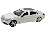 Machetă metal Mercedes-Benz S Class alb lumini și sunete deschide usile si capotele
