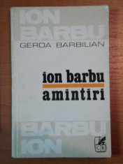 ION BARBU AMINTIRI-GERDA BARBILIAN,1979 foto