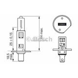 Bec Bosch H1 Plus 30 12V 55W 1 987 302 012