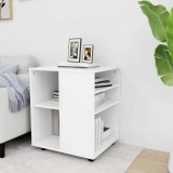 vidaXL Dulap cu roți, alb, 60x53x72 cm, lemn prelucrat 808458