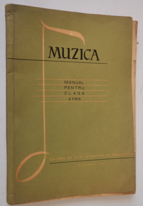 Manual de muzica pentru clasa a VIII-a 1961