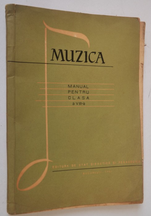 Manual de muzica pentru clasa a VIII-a 1961