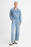 Levi&#039;s salopetă din denim BAGGY JUMPSUIT H125 bumbac, cu guler, 001WA