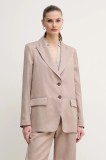 Marc Aurel blazer din amestec de in culoarea bej, un singur rand de nasturi, neted, 3925-1020-93406
