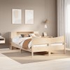 VidaXL Cadru de pat fără saltea, 135x190 cm, lemn masiv de pin 3323308