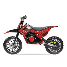 Motocicleta electrica pentru copii NITRO Eco Serval 500W cu roti 10 10 inch, culoare Rosu
