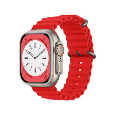 Curea pentru Apple Watch 1/2/3/4/5/6/7/8/SE/SE 2 (38/40/41mm) Techsuit Watchband (W038) Red foto