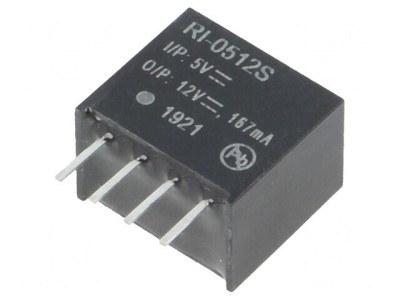 Convertor DC/DC 2W 4.5-5.5V la 12V 167mA SIP4 foto