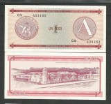 CUBA 1 PESO 1985 UNC [1] Litera A , P- FX 1 , necirculata