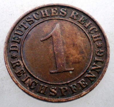 2.709 GERMANIA WEIMAR 1 REICHSPFENNIG 1935 F foto