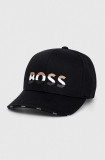Cumpara ieftin BOSS șapcă de baseball din bumbac culoarea negru, cu imprimeu 50507843