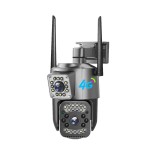 Camera supraveghere duala 4G, 4MP, tracking inteligent, PTZ