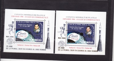 2006 LP 1723 -25 ANI DE LA PRIMUL ZBOR IN COSMOS AL UNUI ROMAN SET COLITE MNH foto