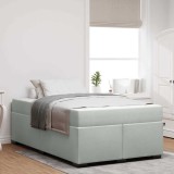 Cumpara ieftin Cadru de pat cu saltea Gri deschis 120 x 190 cm tesatura