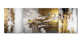 Cumpara ieftin Set 3 piese tablou abstract cu auriu pictat manual, Imaginatie, 200x70cm ulei pe panza in relief, Vicentiu Done