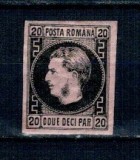 1867 - Carol I cu favoriti, 20 parale nestampilat