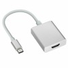 Adaptor USB-C la HDMI Dactylion, Cablu 10cm, USB 3.1, Full HD 1080p, Alb, Plug&amp;Play, Smartphone, Tableta, Laptop