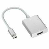 Cumpara ieftin Adaptor USB 3.1 Tip-C tata la HDMI mama, cablu 10 cm, alb, Dactylion