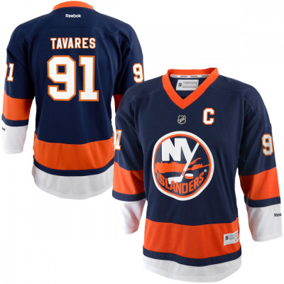 New York Islanders tricou de hochei pentru copii blue #91 John Tavares Reebok Replica Home - L/XL foto