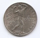 Cehoslovacia 50 Koruny 1948 - (comemorativa: Revolta de la Praga) Argint, KM-25 (2)