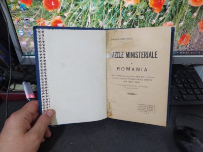 Dimitrie Costescu, Fazele ministeriale &amp;icirc;n Rom&amp;acirc;nia, 1862-1930, editura Universul, București 1930, 177 foto