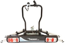 Suport bicicleta Twinny Load e-Carrier Basic pentru 2 biciclete, prindere pe carlig remorcare, rabatabil foto