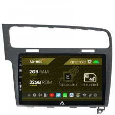 Navigatie Volkswagen Golf 7, Android 12, E-Octacore 2GB RAM + 32GB ROM, 10.1 Inch - AD-BGE10002+AD-BGRKIT023A