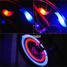 Set 4 Lumini Hot Wheels LED Multicolor Decorativ pentru Spite Bicicleta foto