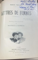 Lettres de femmes (Scrisori catre femei- carte in franceza)- Marcel Prevost