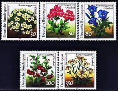 C2291 - Germania RF 1991 - Flora 5v.neuzat,perfecta stare foto
