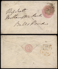 Great Britain 1854 Postal History Rare Victoria Cover D.273 foto