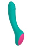 Vibrator Savage Punctul G, 10 Moduri Vibratii, Silicon, USB Magnetic, Verde, 20 cm