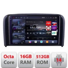 Navigatie Volvo S80 2004-2006 Edotec Kit-S80 8 core QLED 2K 16+512 360 Android Waze USB Navigatie Internet Youtube Radio CarStore Technology
