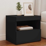 Cumpara ieftin Noptieră cu lumini LED, negru, 50x40x45 cm