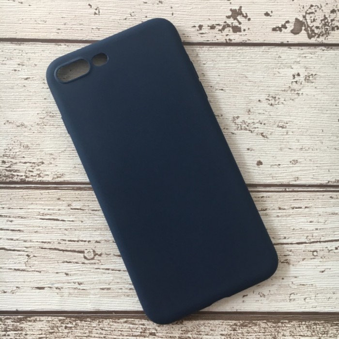 Husa iPhone 7+ iPhone 8+ Silicon Matte Dark Blue